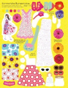 Buchcover und Innenansicht für das Buch: Mein Mode-Stickerbuch: Sommerkollektion