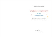 Buchcover und Innenansicht für das Buch: Verhalten verstehen statt bewerten