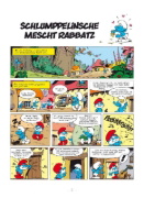 Buchcover und Innenansicht für das Buch: Die Schlümpp uff Hessisch: Schlumppelinsche mescht Rabbatz