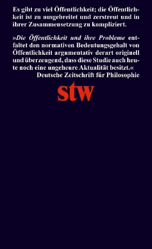 Buchcover und Innenansicht für das Buch: Die Öffentlichkeit und ihre Probleme