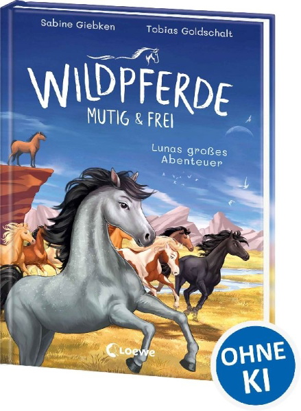 Buchcover und Innenansicht für das Buch: Wildpferde - mutig und frei (Band 1) - Lunas großes Abenteuer