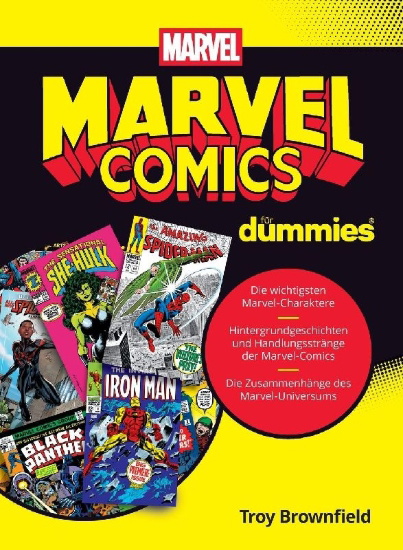 Buchcover und Innenansicht für das Buch: Marvel-Comics für Dummies
