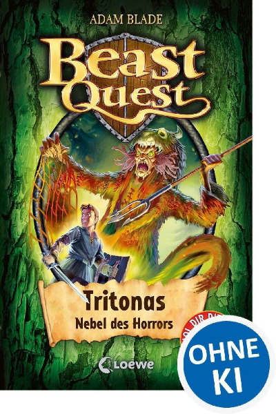 Buchcover und Innenansicht für das Buch: Beast Quest - Tritonas, Nebel des Horrors