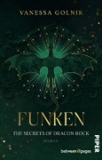 Buchcover und Innenansicht für das Buch: Funken - The Secrets of Dracon Rock