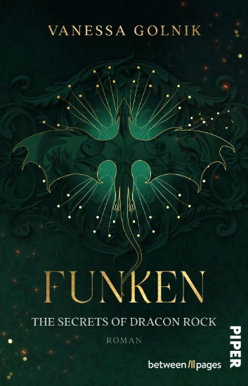 Buchcover und Innenansicht für das Buch: Funken - The Secrets of Dracon Rock
