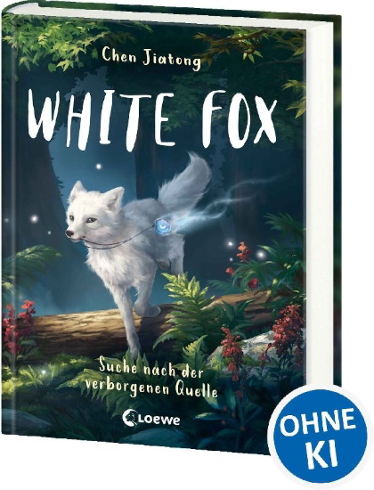 Buchcover und Innenansicht für das Buch: White Fox in the forest / White Fox and the Collar of Reincarnation