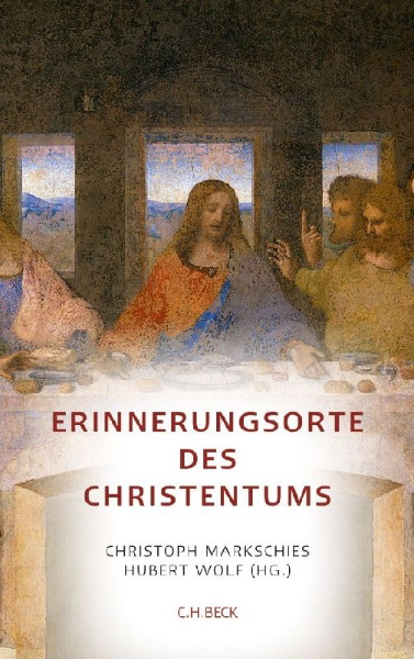 Buchcover und Innenansicht für das Buch: Erinnerungsorte des Christentums
