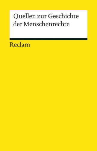Buchcover und Innenansicht für das Buch: Quellen zur Geschichte der Menschenrechte
