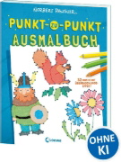 Buchcover und Innenansicht für das Buch: Punkt-zu-Punkt-Ausmalbuch (blau)