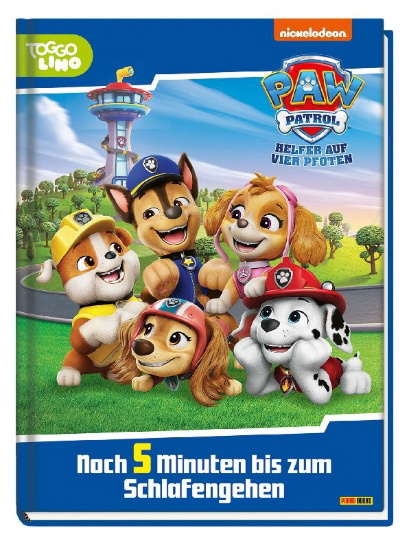 Buchcover und Innenansicht für das Buch: PAW Patrol: Noch 5 Minuten bis zum Schlafengehen