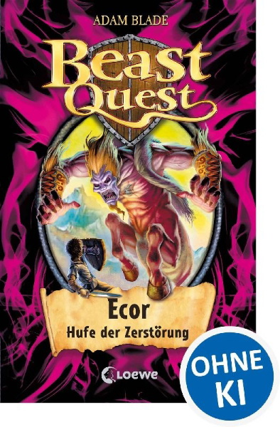 Buchcover und Innenansicht für das Buch: Beast Quest 20. Ecor, Hufe der Zerstörung