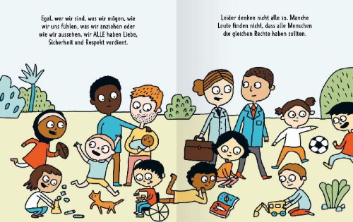 Buchcover und Innenansicht für das Buch: Pink, Blue, and You!