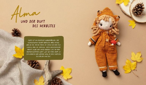 Buchcover und Innenansicht für das Buch: Lulu loves the moon  - Amigurumi-Lieblingspuppen häkeln mit @lululovesthemoon