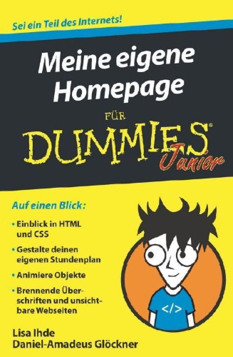 Buchcover und Innenansicht für das Buch: Meine eigene Homepage für Dummies Junior