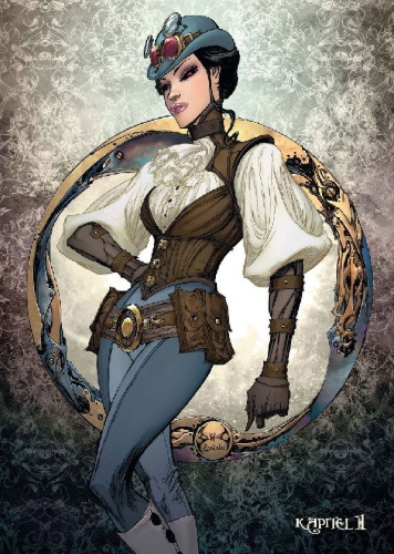 Buchcover und Innenansicht für das Buch: Lady Mechanika Collector's Edition. Band 5
