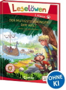 Buchcover und Innenansicht für das Buch: Leselöwen 1. Klasse - Der mutigste Wikinger der Welt (Großbuchstabenausgabe)