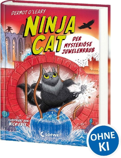 Buchcover und Innenansicht für das Buch: Ninja Cat (Band 4) - Der mysteriöse Juwelenraub