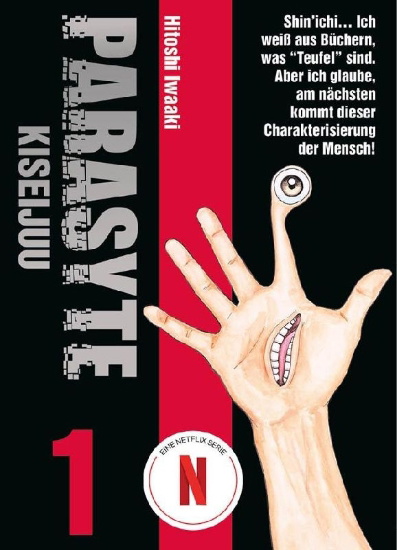 Buchcover und Innenansicht für das Buch: Parasyte - Kiseijuu 01