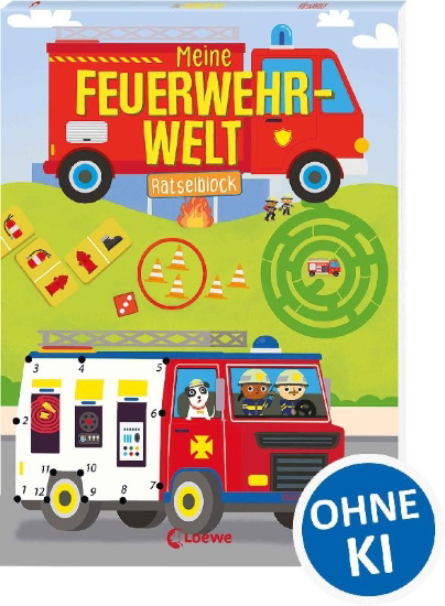 Buchcover und Innenansicht für das Buch: Mon ami le pompier - Mon bloc de jeux