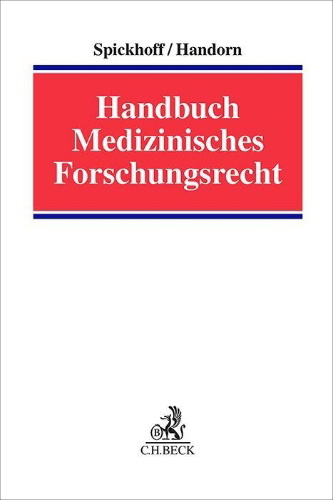 Buchcover und Innenansicht für das Buch: Handbuch Medizinisches Forschungsrecht