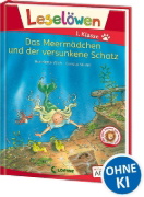 Buchcover und Innenansicht für das Buch: Leselöwen 1. Klasse - Das Meermädchen und der versunkene Schatz