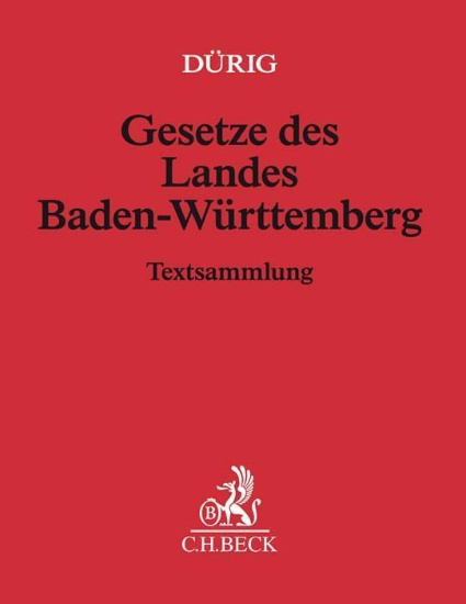 Buchcover und Innenansicht für das Buch: Gesetze des Landes Baden-Württemberg (mit Fortsetzungsnotierung). Inkl. 160. Ergänzungslieferung