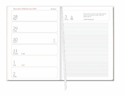 Buchcover und Innenansicht für das Buch: Lady Terminkalender A6 2027