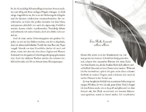 Buchcover und Innenansicht für das Buch: Kaya Silberflügel - Das Geheimnis der magischen Federn