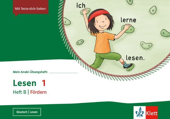 Buchcover und Innenansicht für das Buch: Mein Anoki-Übungsheft. Lesen 1. Heft B | Fördern. Übungsheft Klasse 1