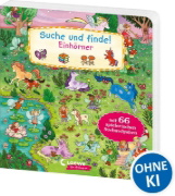 Buchcover und Innenansicht für das Buch: Suche und finde! Einhörner