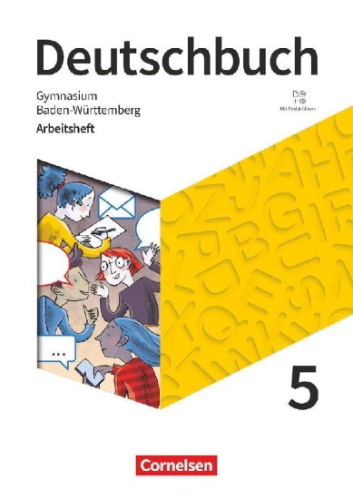 Buchcover und Innenansicht für das Buch: Deutschbuch Gymnasium 5. Schuljahr - Baden-Württemberg 2025 - Arbeitsheft mit Lösungen und Erklärfilmen