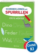 Buchcover und Innenansicht für das Buch: Schreiben lernen mit Spurrillen - Erste Wörter