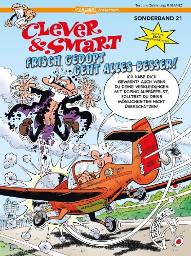 Buchcover und Innenansicht für das Buch: Mortadelo y Filemón. El Dopaje... Que Potaje