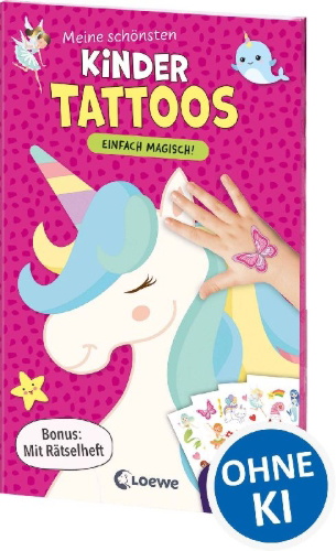 Buchcover und Innenansicht für das Buch: Mes Jolis Tatouages - Le Monde Magique