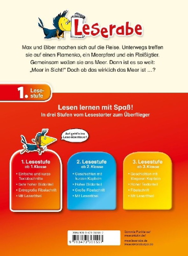Buchcover und Innenansicht für das Buch: Leserabe - 1. Lesestufe: Max und Biber segeln los!