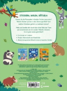 Buchcover und Innenansicht für das Buch: Mes Autocollants Scintillants - Animaux Sauvages