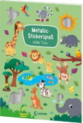Buchcover und Innenansicht für das Buch: Mes Autocollants Scintillants - Animaux Sauvages
