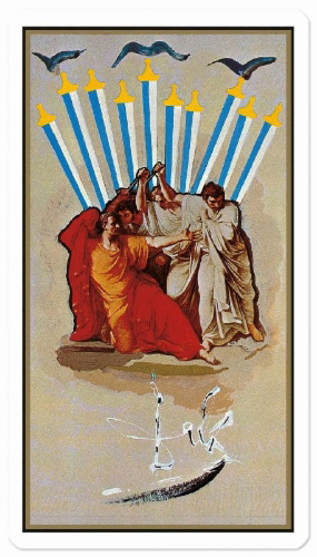 Buchcover und Innenansicht für das Buch: Dalí. Tarot