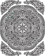 Buchcover und Innenansicht für das Buch: Mein Farbenzauber-Malbuch: Mandalas