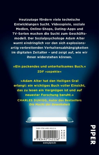 Buchcover und Innenansicht für das Buch: Irresistible. The Rise of Addictive Technology and the Business of Keeping us Hooked