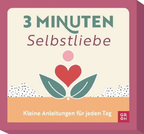 Buchcover und Innenansicht für das Buch: Inspirationskarten: 3-Minuten Selbstliebe