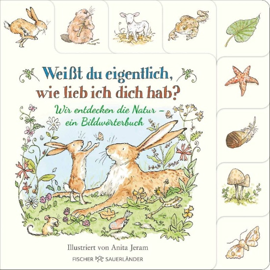 Buchcover und Innenansicht für das Buch: Guess how much I love You - Out and About in 100 Words