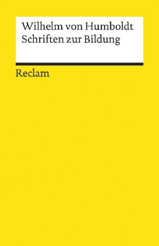 Buchcover und Innenansicht für das Buch: Schriften zur Bildung