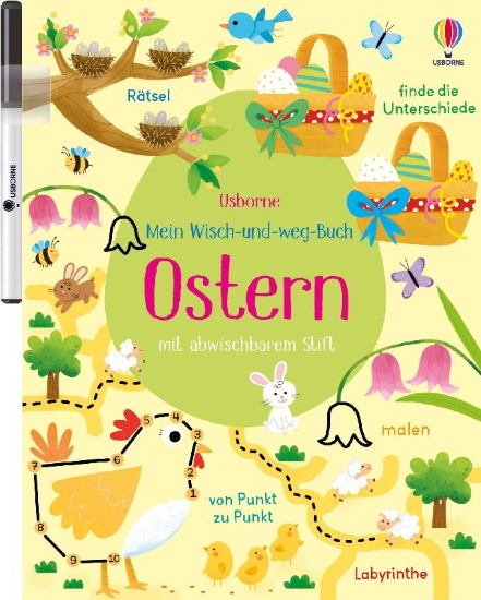 Buchcover und Innenansicht für das Buch: Mein Wisch-und-weg-Buch: Ostern
