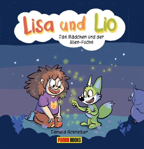 Buchcover und Innenansicht für das Buch: Lisa und Lio: Das Mädchen und der Alien-Fuchs