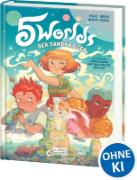 Buchcover und Innenansicht für das Buch: 5 Worlds (Band 1) - Der Sandkrieger