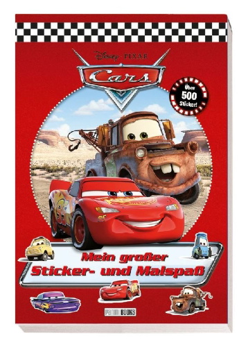 Buchcover und Innenansicht für das Buch: Disney PIXAR Cars: Mein großer Sticker- und Malspaß