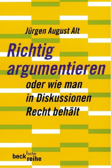 Buchcover und Innenansicht für das Buch: Richtig argumentieren