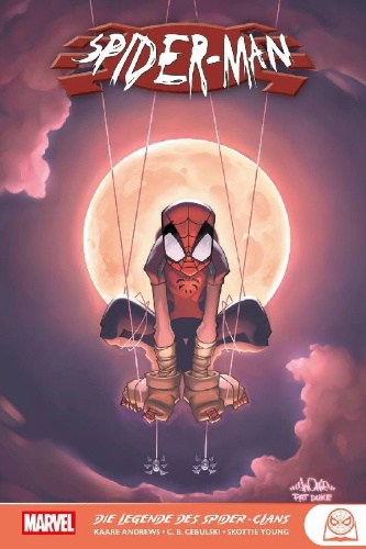 Buchcover und Innenansicht für das Buch: Marvel Mangaverse: Spider-Man (2002) #1, Spider-Man: Legend of Spider-Clan (2002) #1-#5, Spider-Man Familiy Featuring Spider-Clan (2007) #1