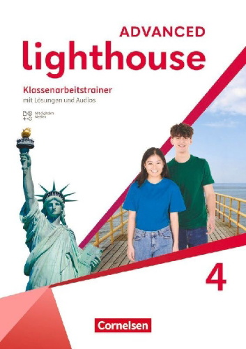 Buchcover und Innenansicht für das Buch: Lighthouse Band 4: 8. Schuljahr - Advanced Edition - Klassenarbeitstrainer mit Audios, Erklärfilmen und Lösungen